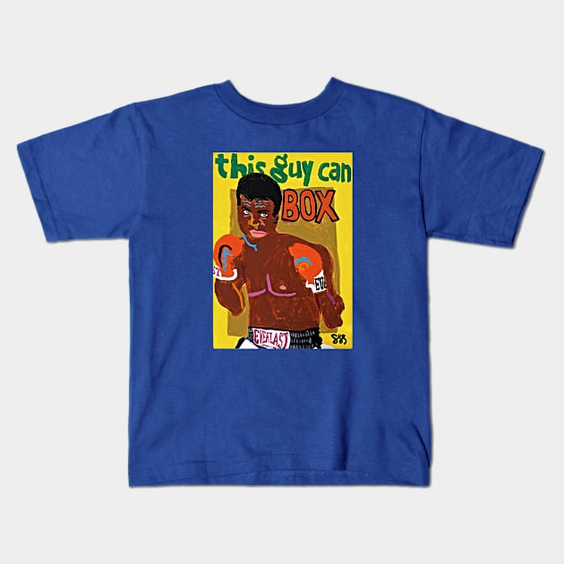 This Guy Can Box Kids T-Shirt by SPINADELIC